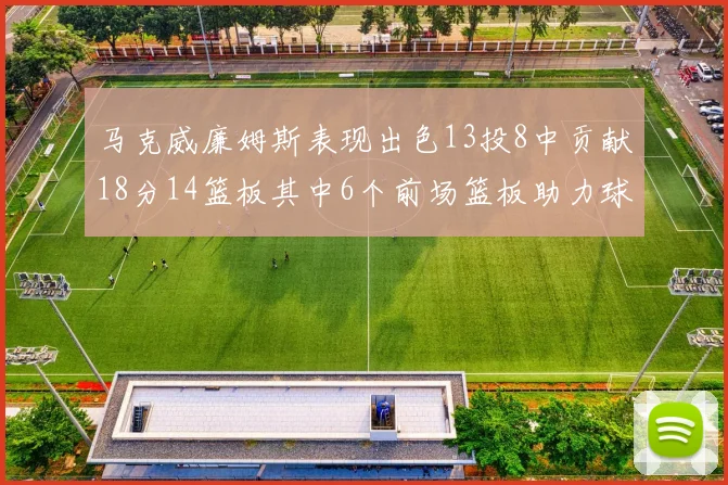 马克威廉姆斯表现出色13投8中贡献18分14篮板其中6个前场篮板助力球队